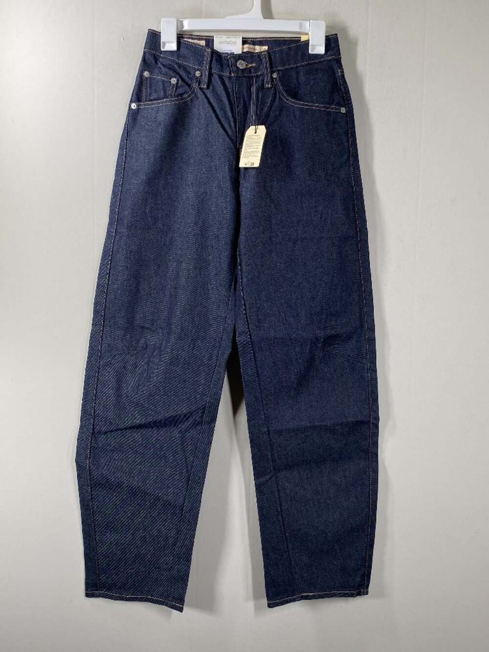 Levi's Premium Baggy Dad Barrel Denim Jeans Women's 25 x 32 Mid Rise Blue NWT